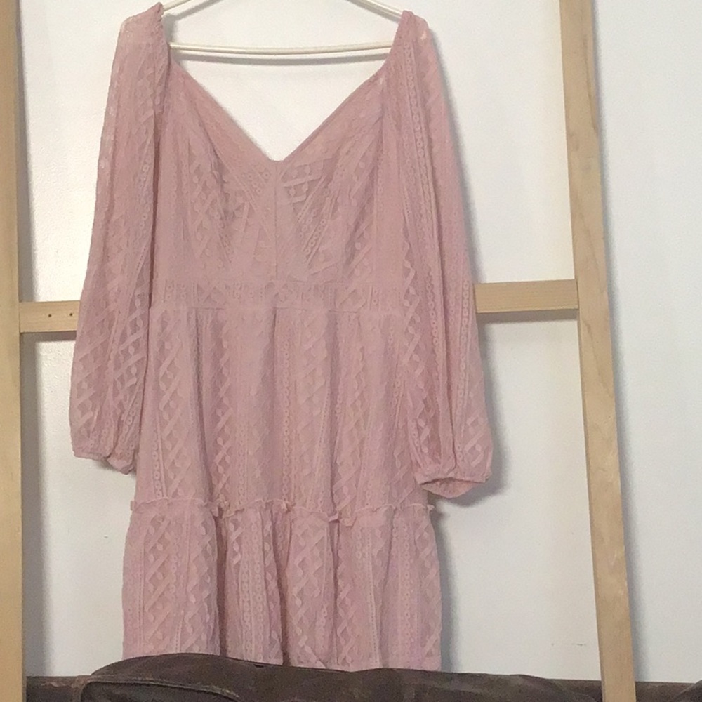 Simplee plus’s women’s pink dress size 1XL NWT - Picture 1 of 3